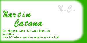 martin catana business card